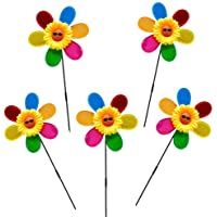 Los mejores  - YUESEN Molinillos de Arco Iris de Plástico Molinillo de Viento Juguete Adornos de Jardín Fiesta Césped- Aire Libre y…